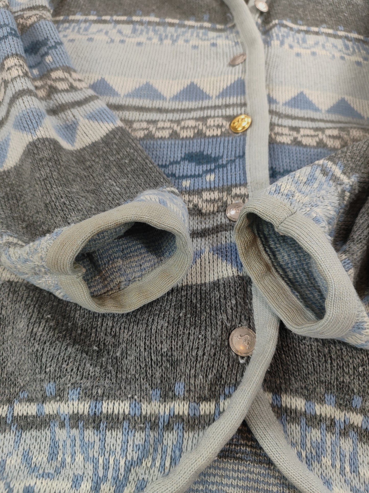 90S BUTTONED KNIT CARDIGAN (M)