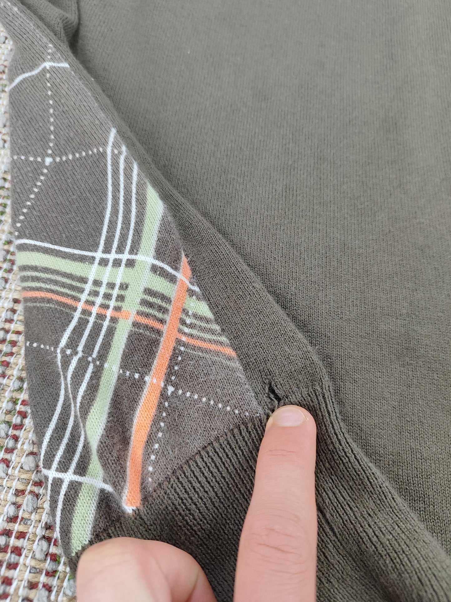 Y2K QUIKSILVER PATTERN KNIT JUMPER (M)