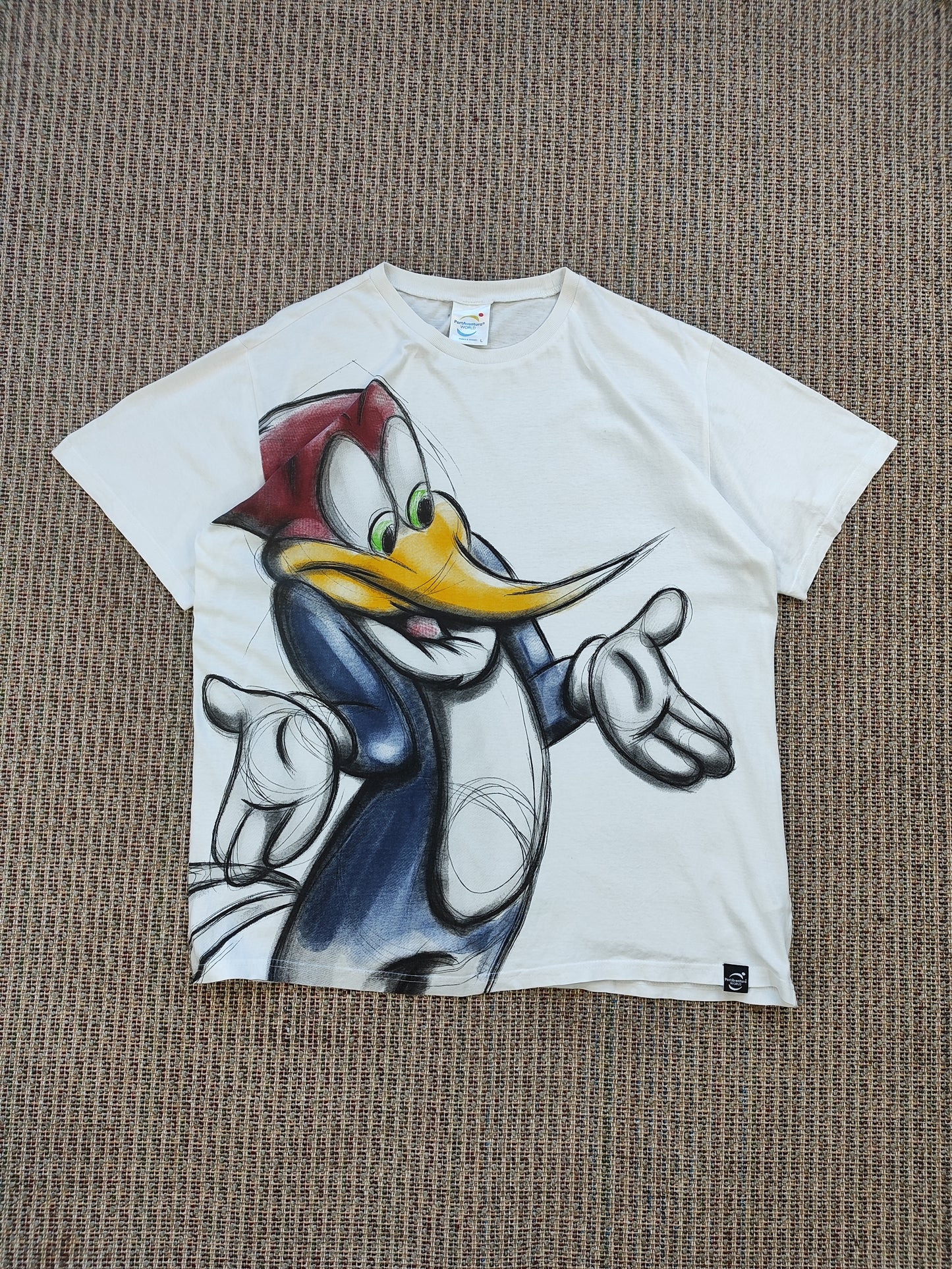 90S BIRD ALL OVER PRINT GRAPHIC T-SHIRT (XL)