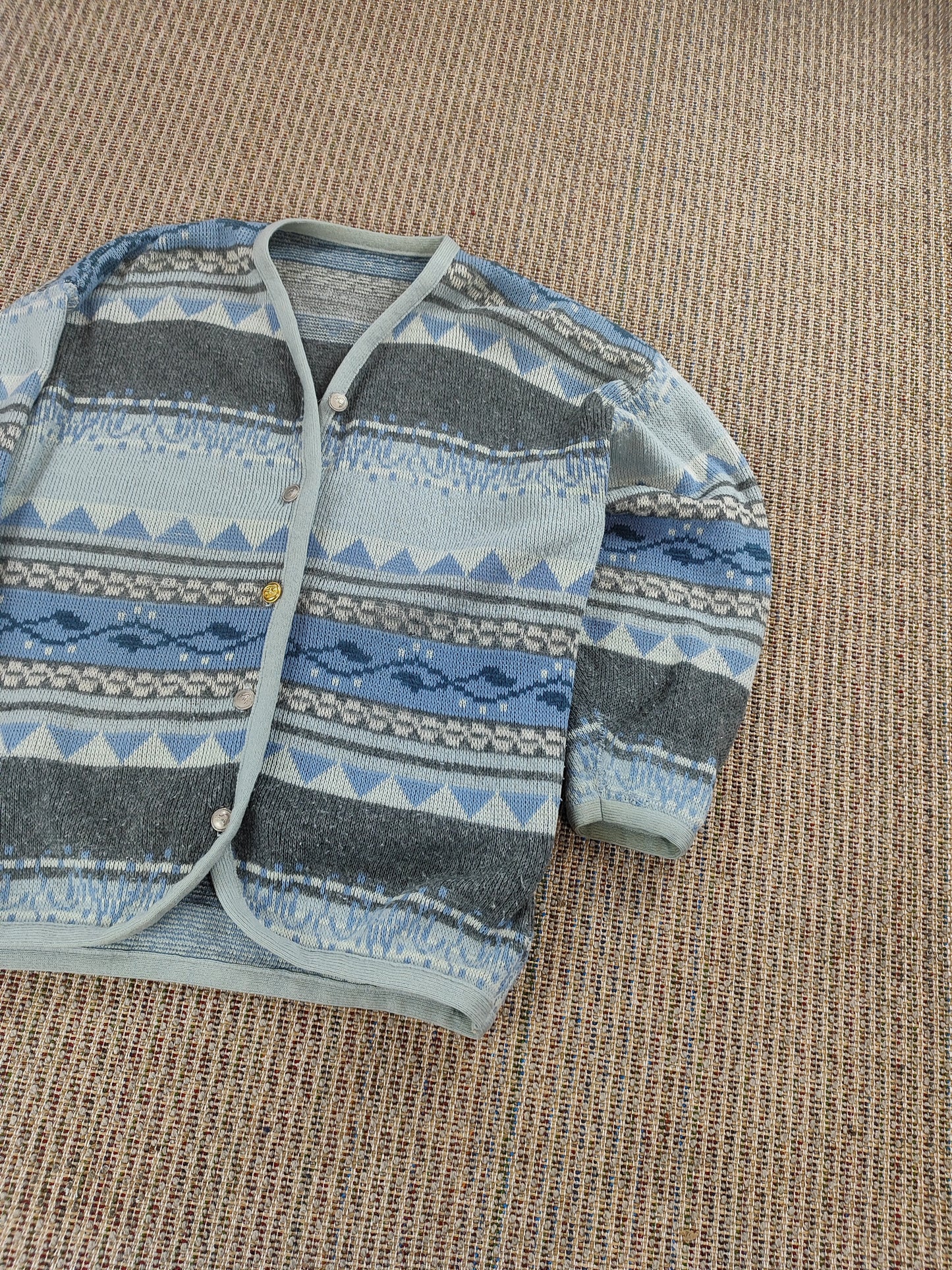 90S BUTTONED KNIT CARDIGAN (M)