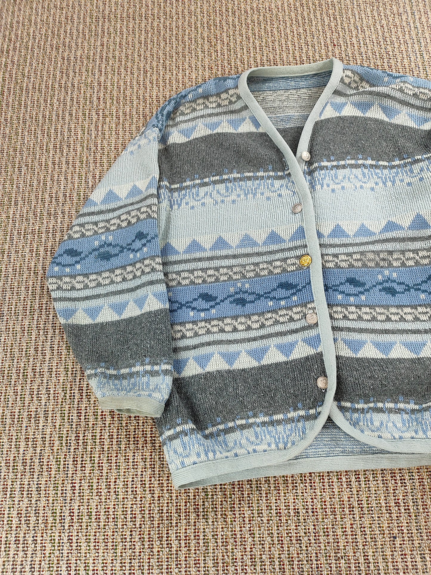 90S BUTTONED KNIT CARDIGAN (M)