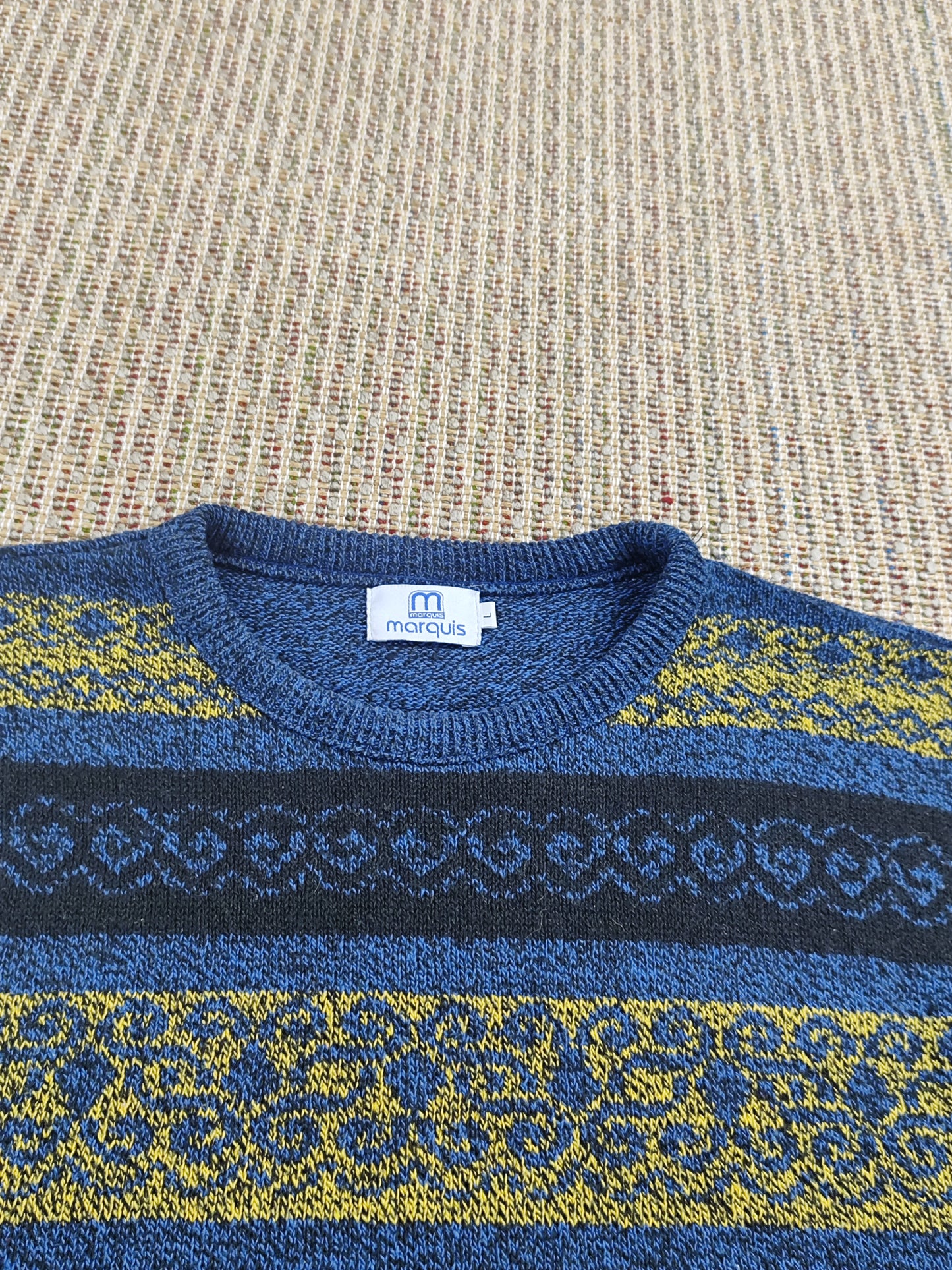 Y2K GRANDAD KNIT JUMPER (M)