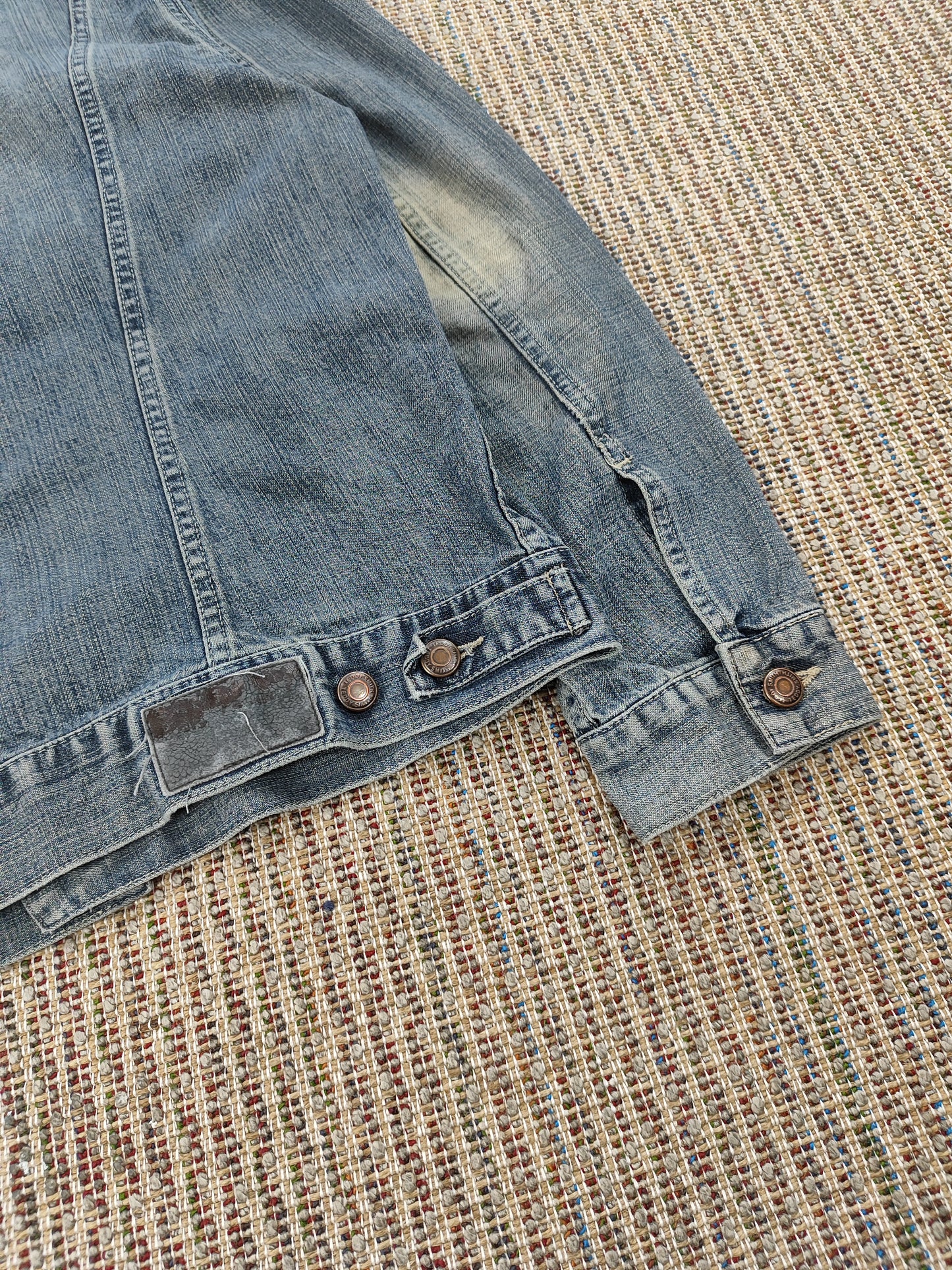 Y2K TEDDY SMITH DENIM JACKET (WOMEN'S M)