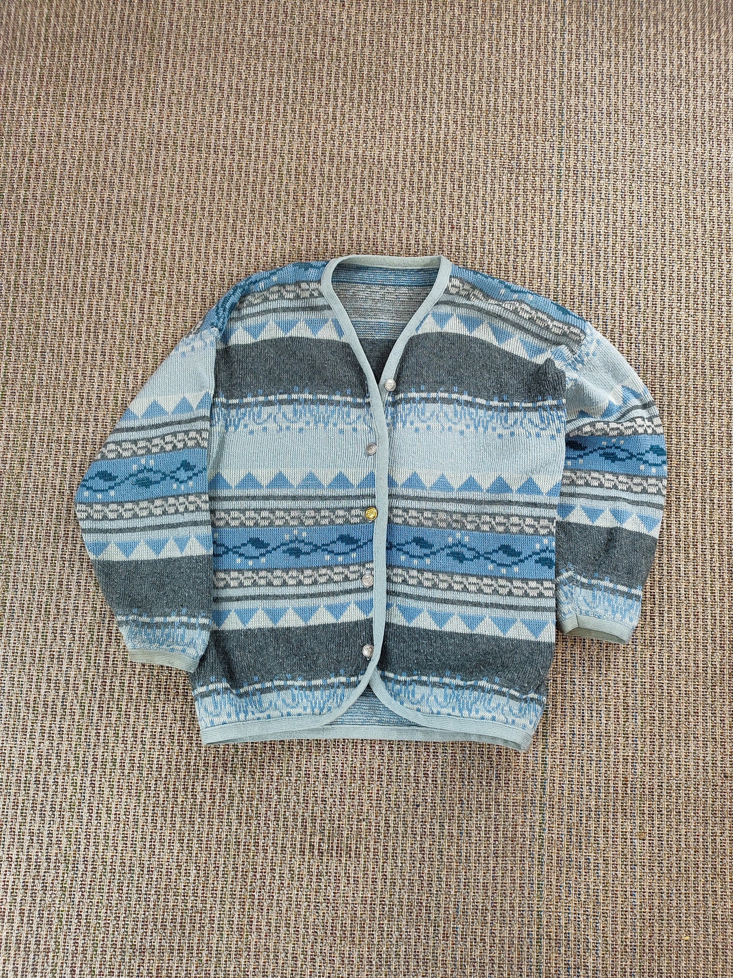 90S BUTTONED KNIT CARDIGAN (M)