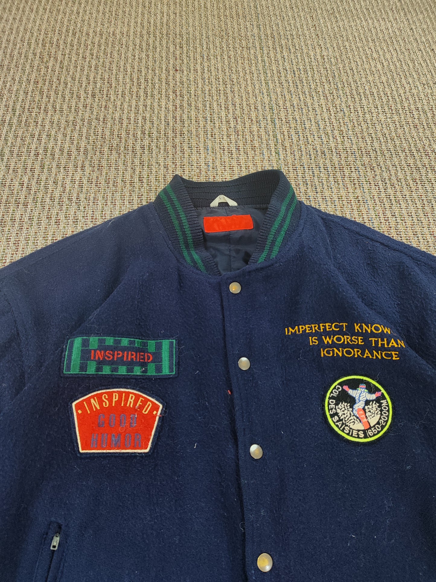 90S BADGE VARSITY JACKET (XL)