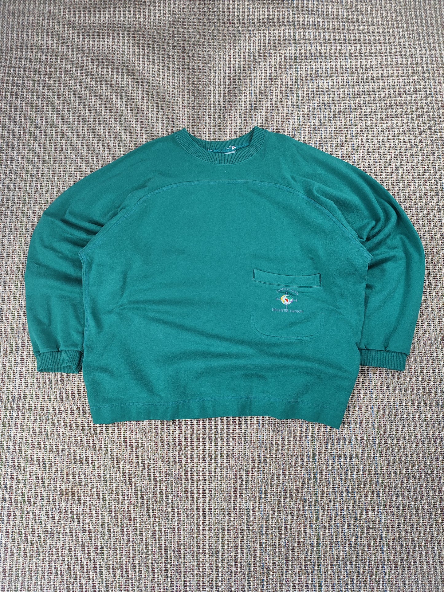 VINTAGE 80S TURQOISE SWEATSHIRT (L)