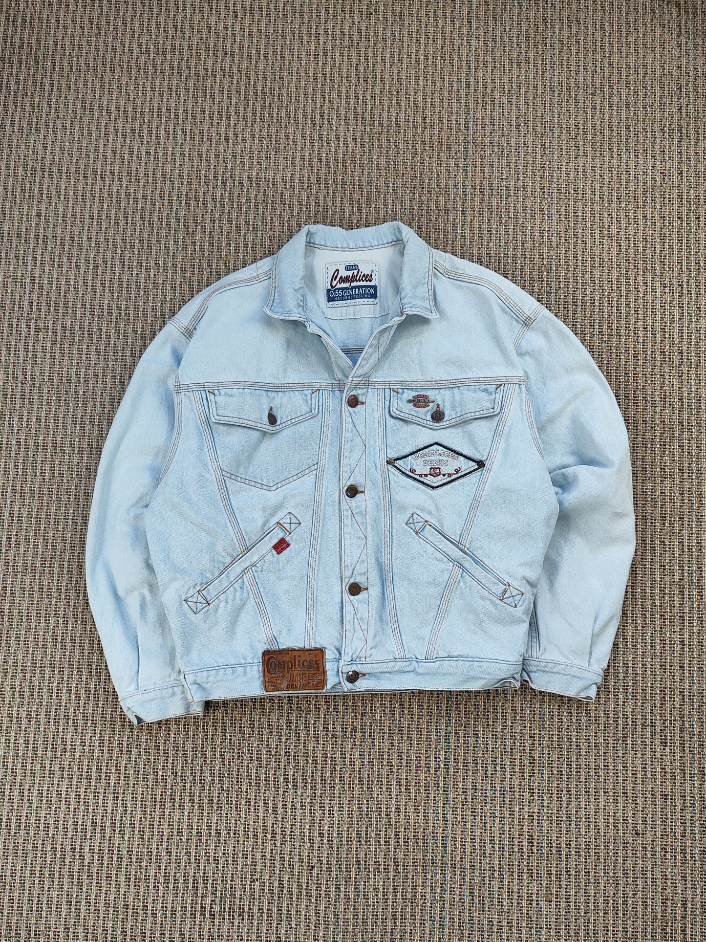 90S DENIM PATCH JACKET (M)