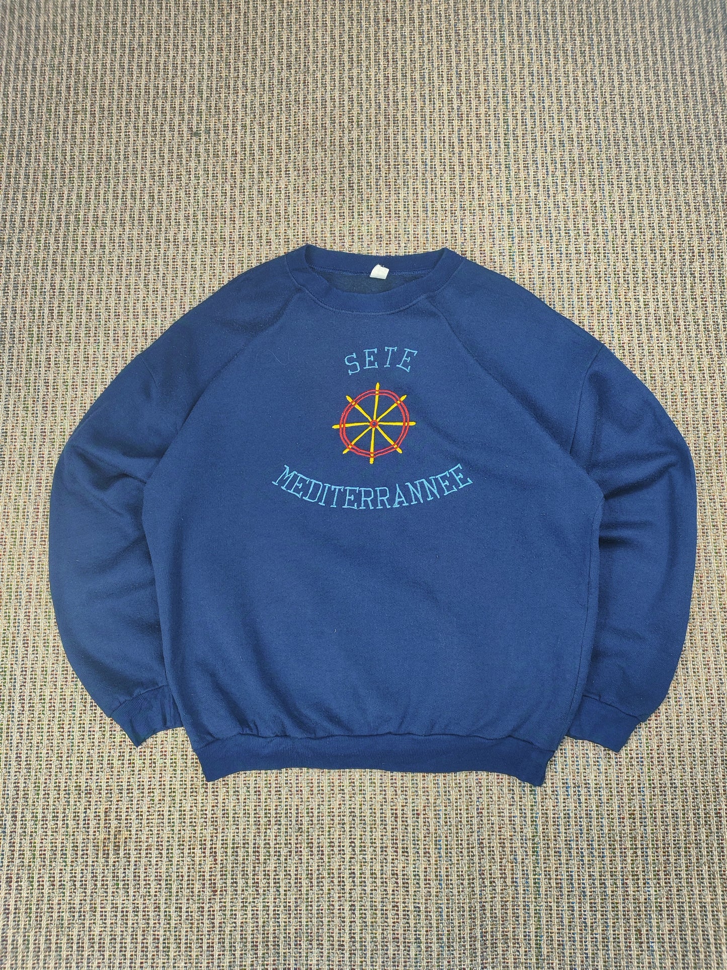 VINTAGE EMBROIDERED ANCHOR SWEATSHIRT (M)