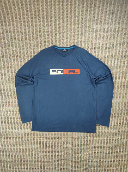 Y2K ANIMAL GRAPHIC LONG SLEEVE T-SHIRT (M)