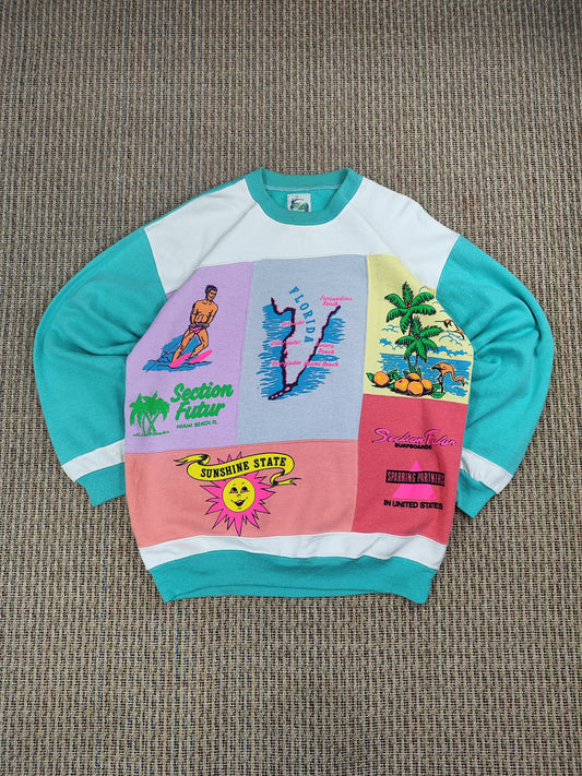 VINTAGE 80S GRAPHIC HOLIDAY SWEATSHIRT (M)