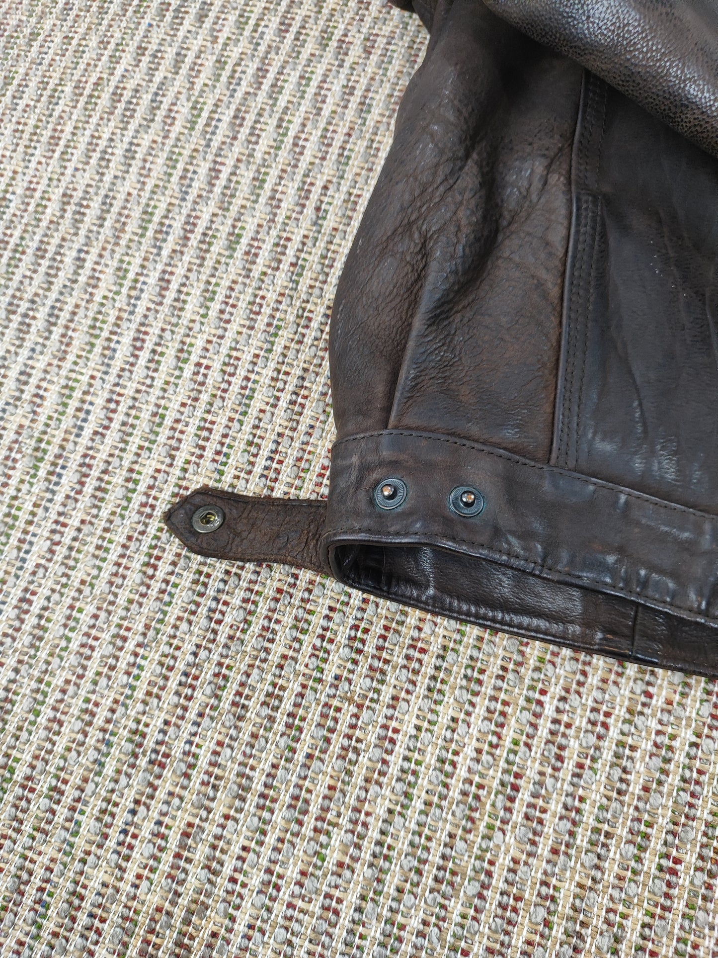 90S AVIATOR LEATHER JACKET (XL)