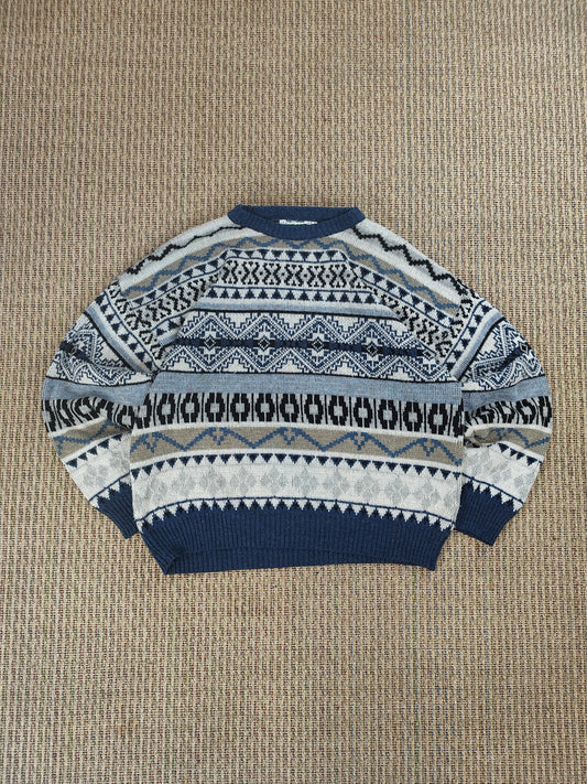 90S GRANDAD KNIT JUMPER (L)