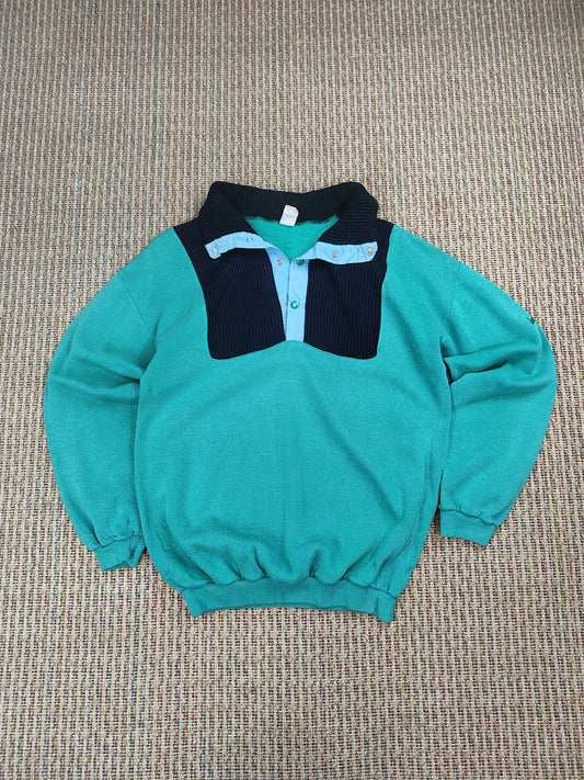 VINTAGE KNIT BLOCK SWEATSHIRT (S)