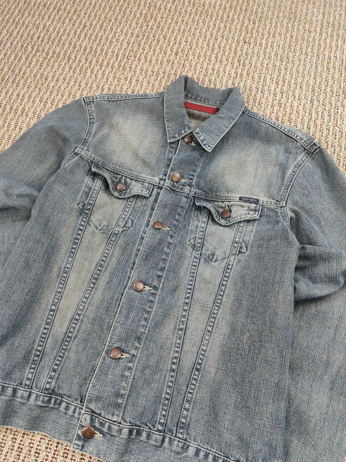 Y2K TEDDY SMITH DENIM JACKET (WOMEN'S M)