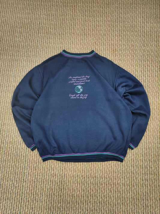 VINTAGE PURPLE EMBROIDERED SWEATSHIRT (L)