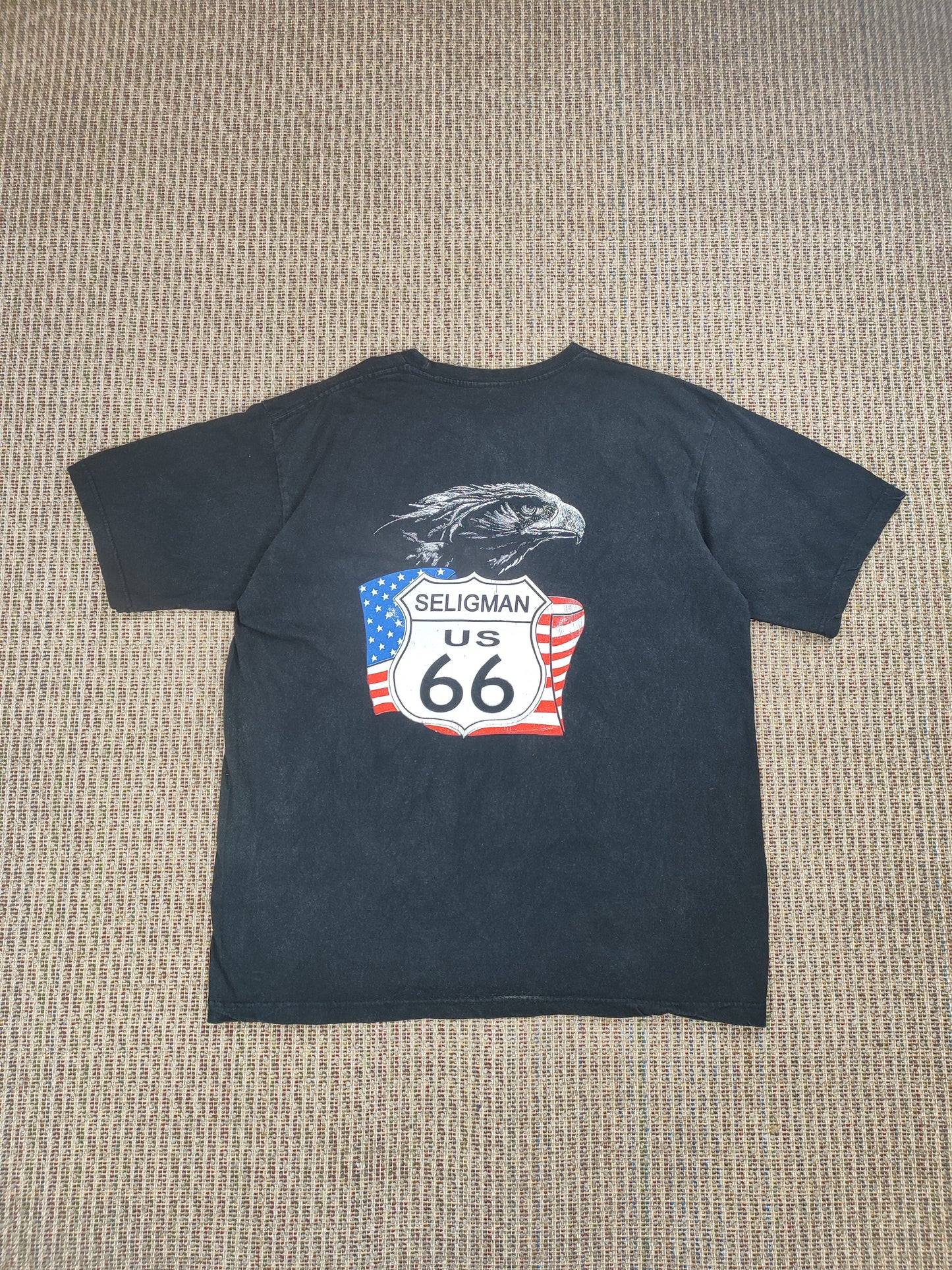 VINTAGE USA ROUTE 66 GRAPHIC T-SHIRT (L)
