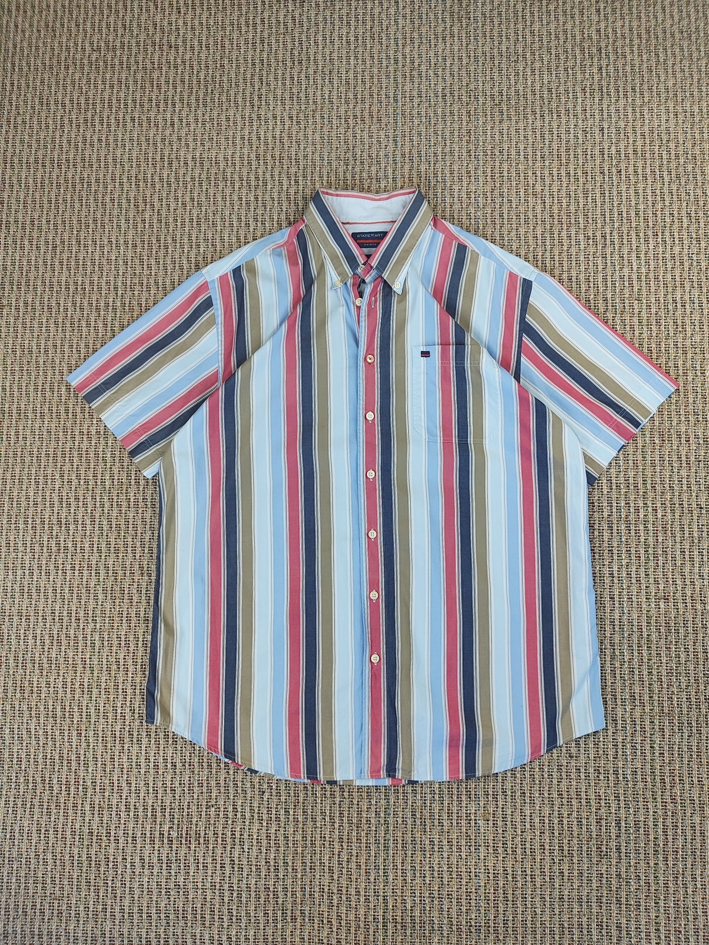 VINTAGE 90S STRIPED SHIRT (L)