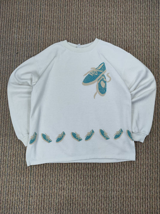 VINTAGE 80S SHOES GRAPHIC SWEATSHIRT (M)