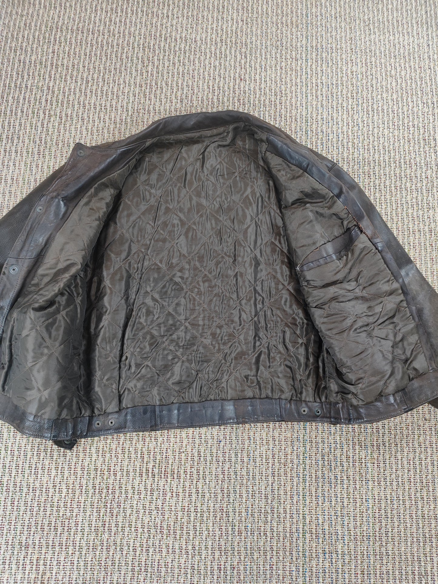 90S AVIATOR LEATHER JACKET (XL)