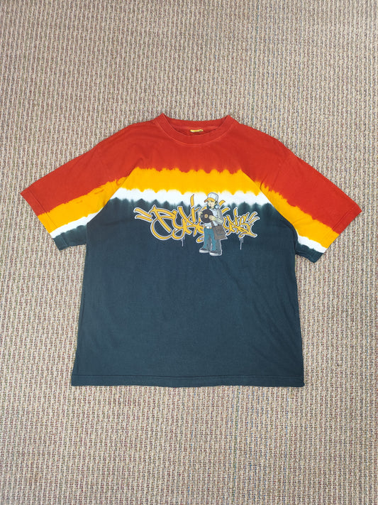 Y2K TIEDYE GRAPHIC T-SHIRT (L)
