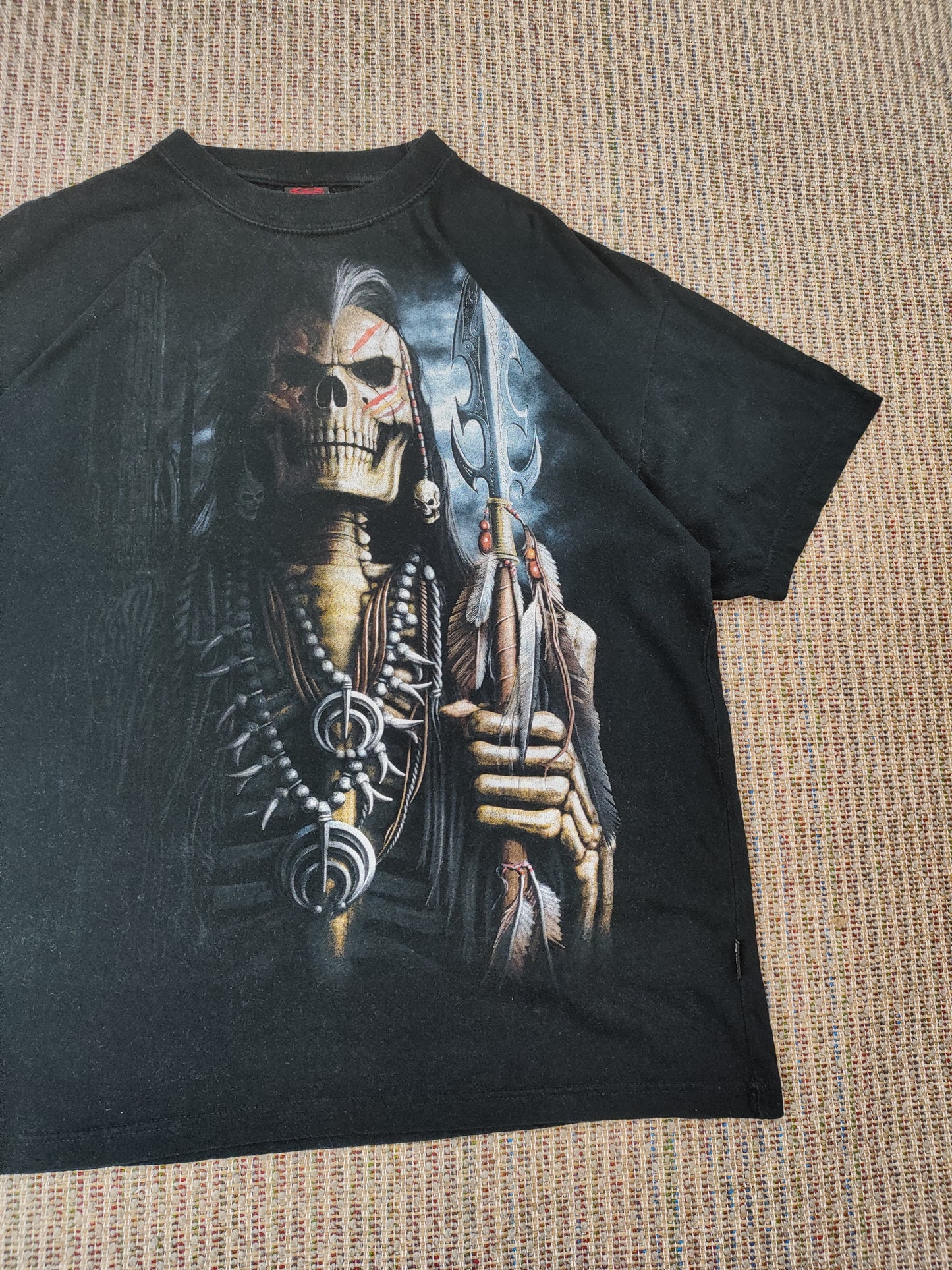 90S SPIRAL GRUNGE SKELETON TEE (XL)