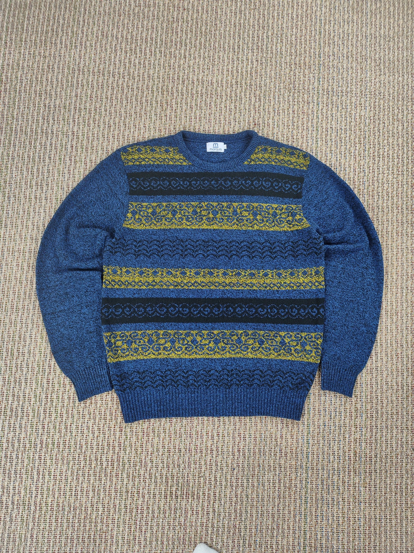 Y2K GRANDAD KNIT JUMPER (M)