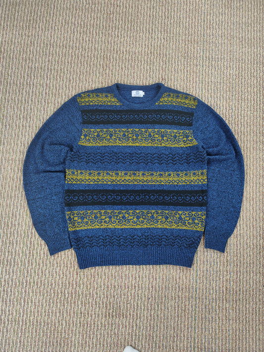 Y2K GRANDAD KNIT JUMPER (M)