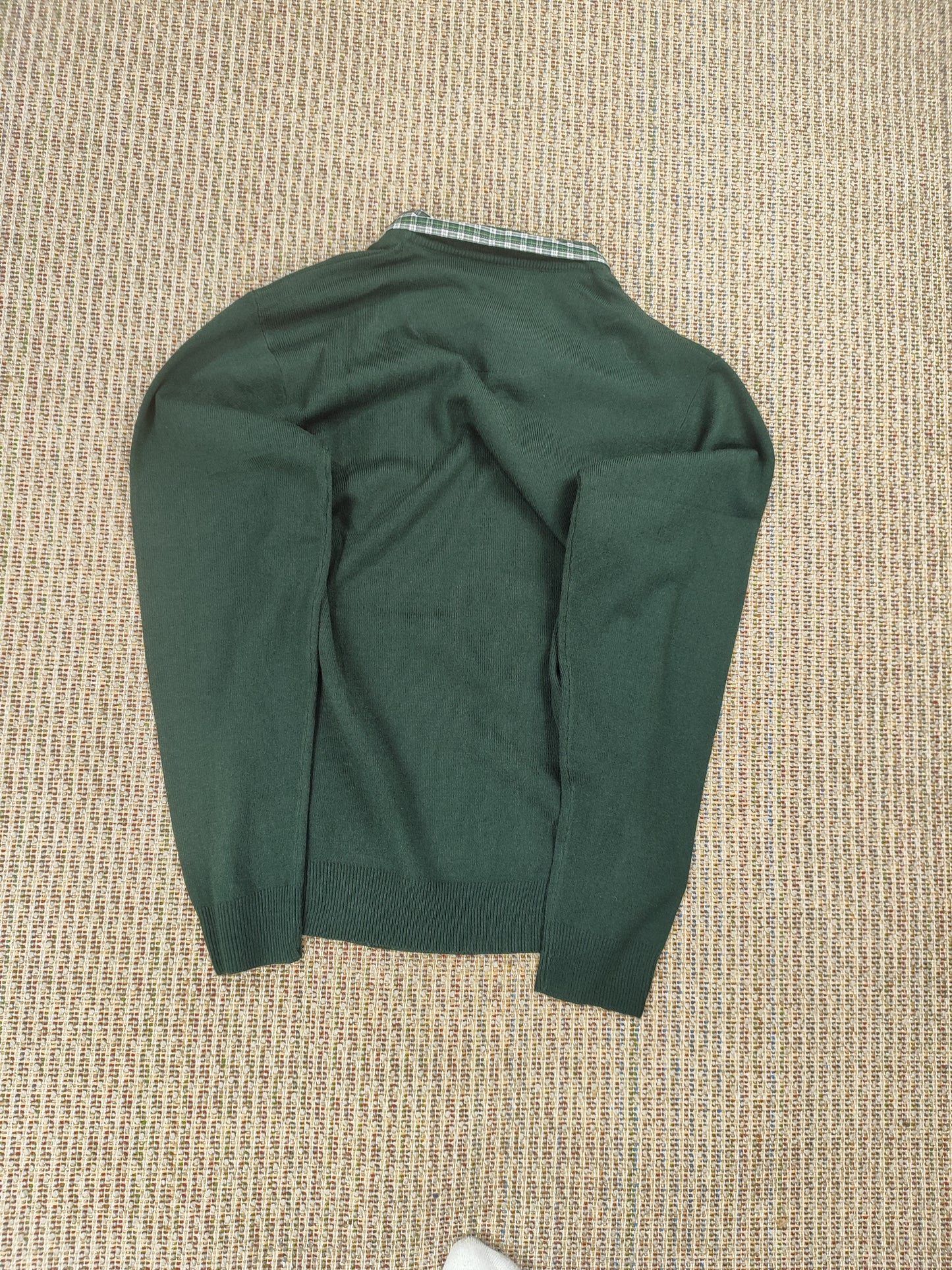 Y2K DOUBLE COLLAR KNIT JUMPER (M)
