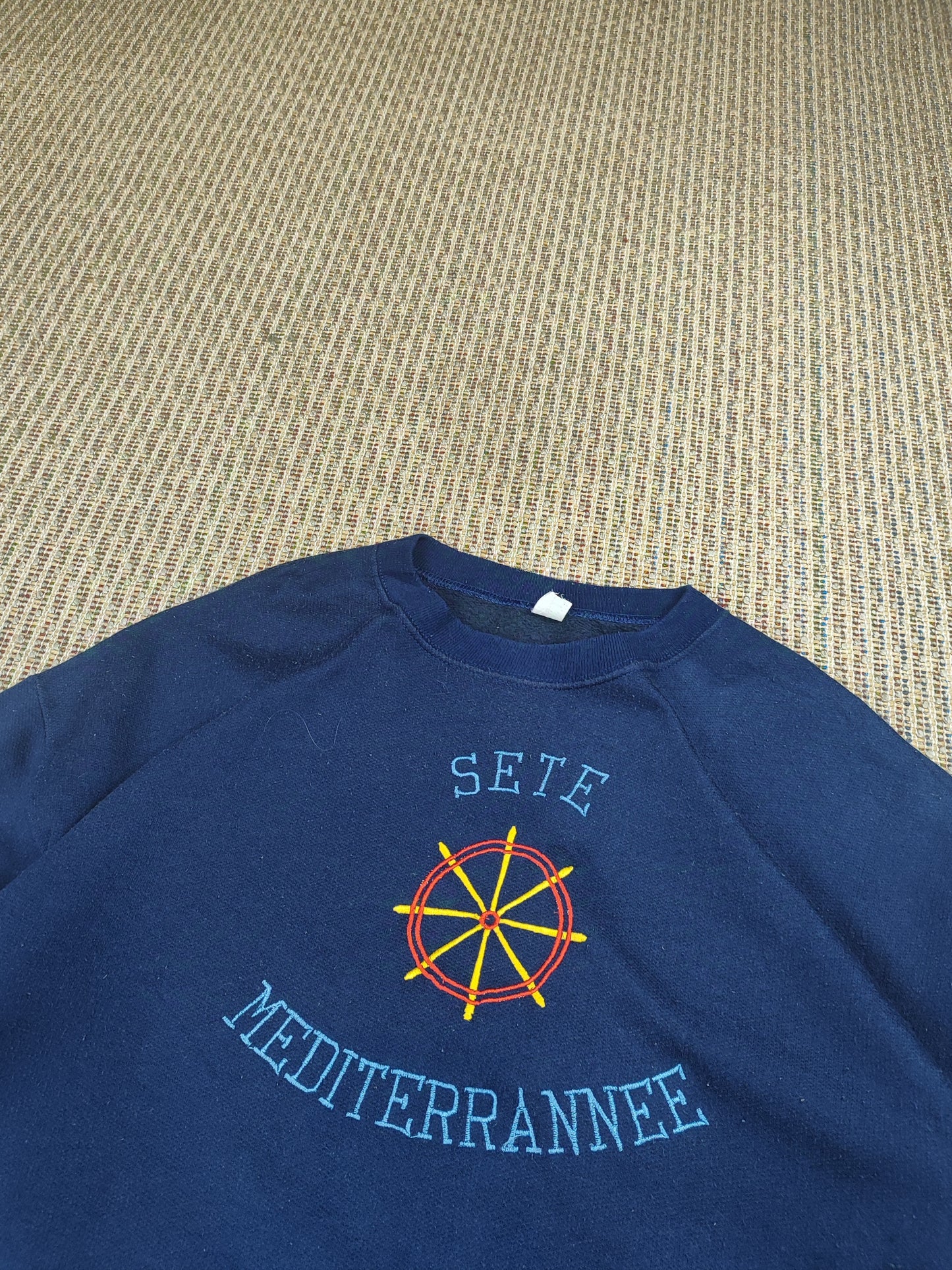 VINTAGE EMBROIDERED ANCHOR SWEATSHIRT (M)