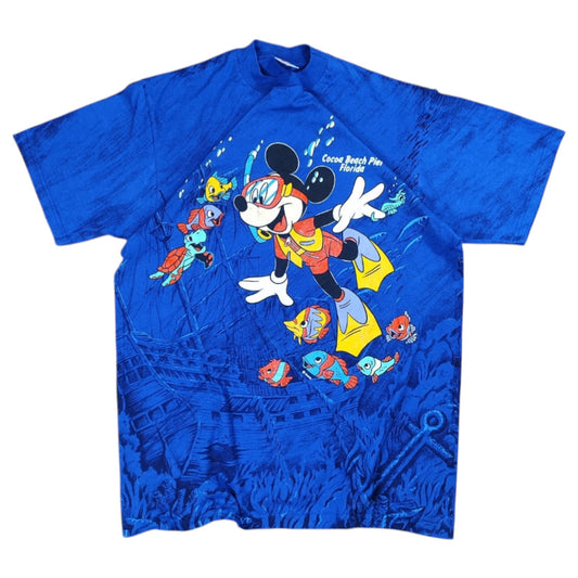 90S ALL-OVER-PRINT DISNEY TEE (L)