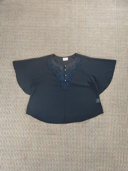 Y2K SHORT SLEEVE BLOUSE (WOMEN'S MEDIUM)