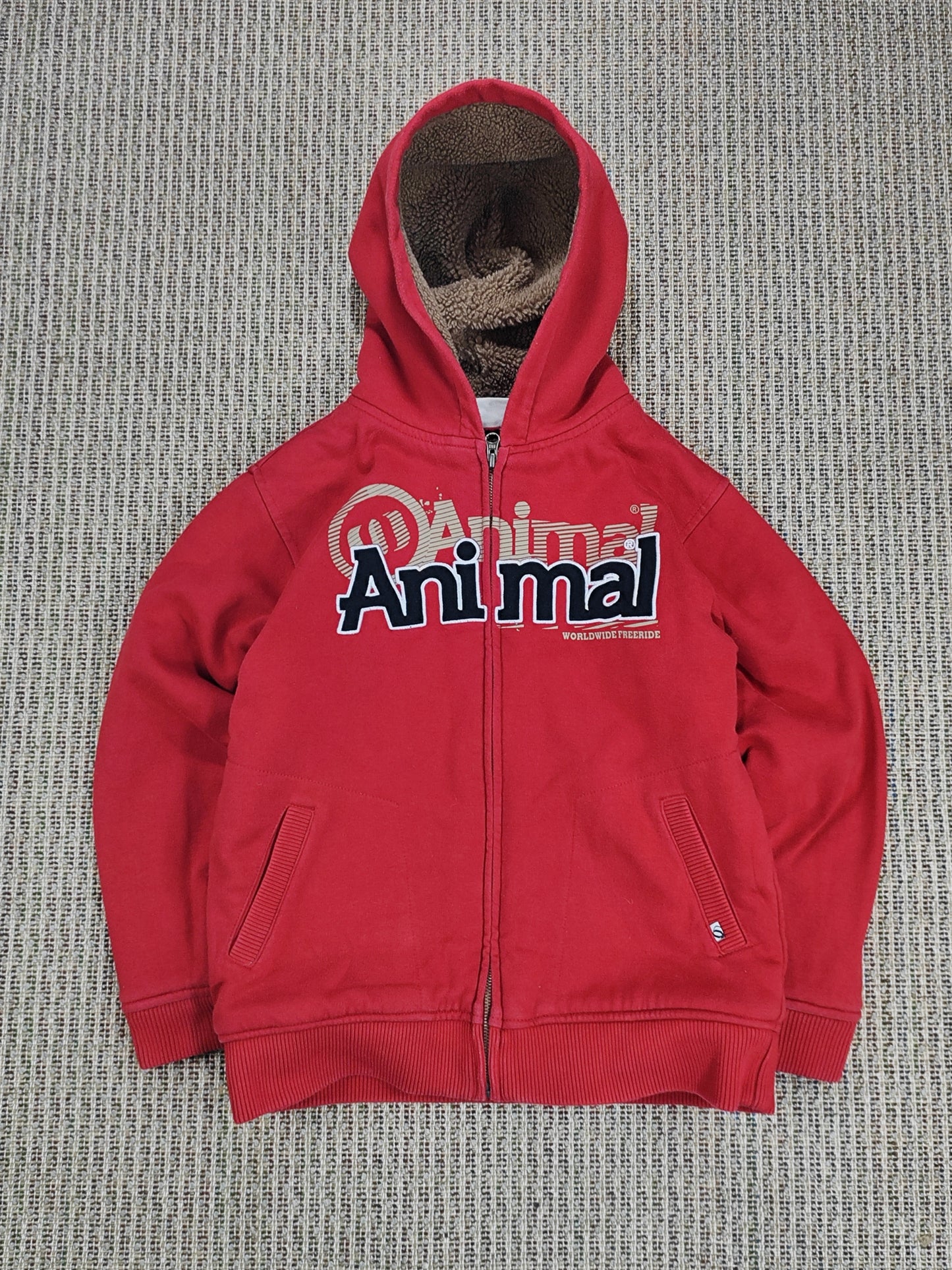 VINTAGE Y2K ANIMAL RED HOODIE (WOMEN'S S)