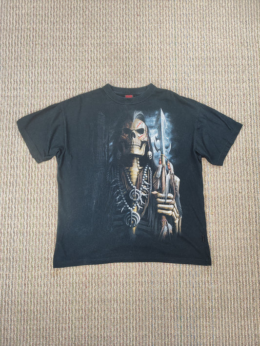 90S SPIRAL GRUNGE SKELETON TEE (XL)