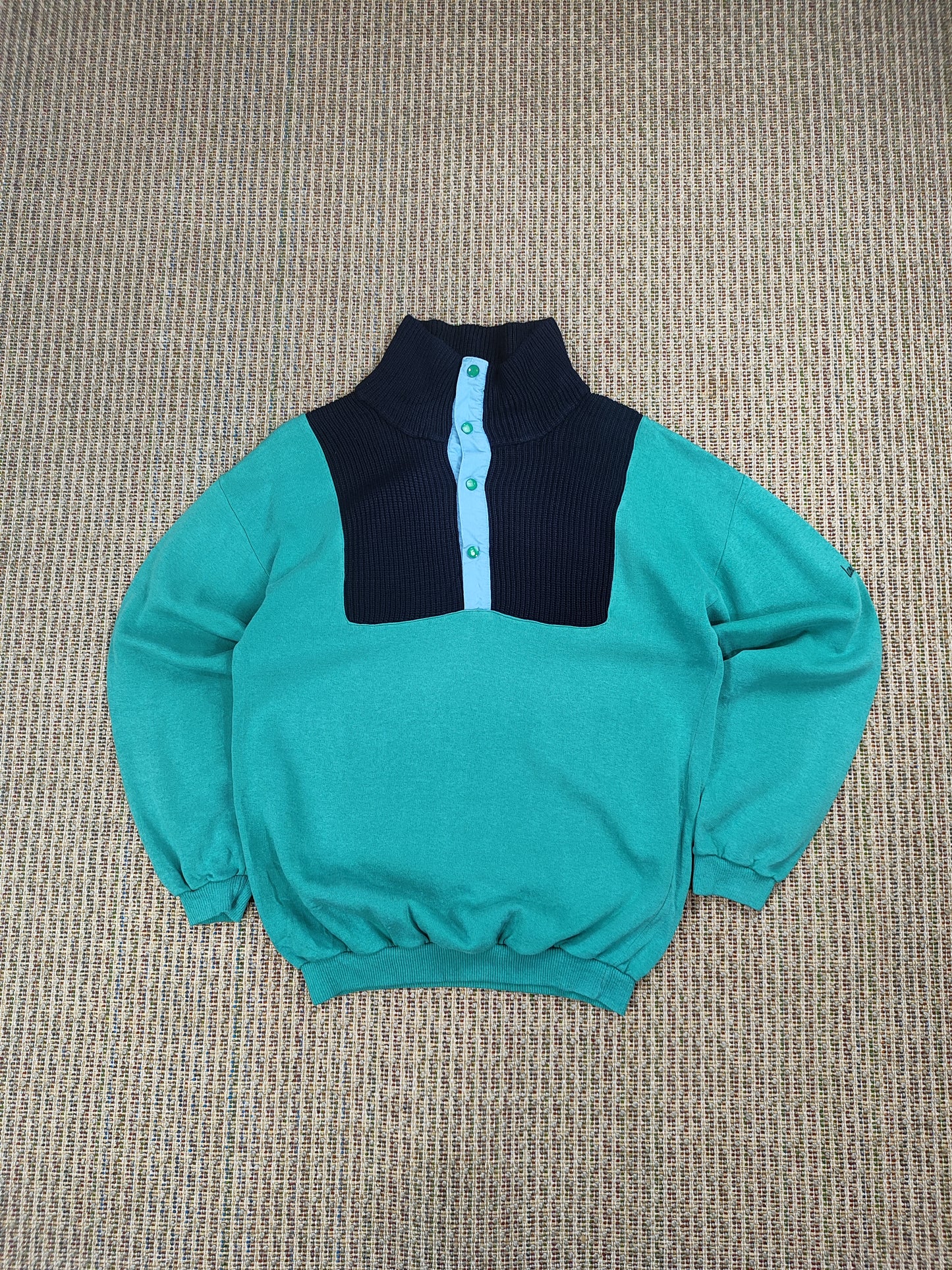 VINTAGE KNIT BLOCK SWEATSHIRT (S)