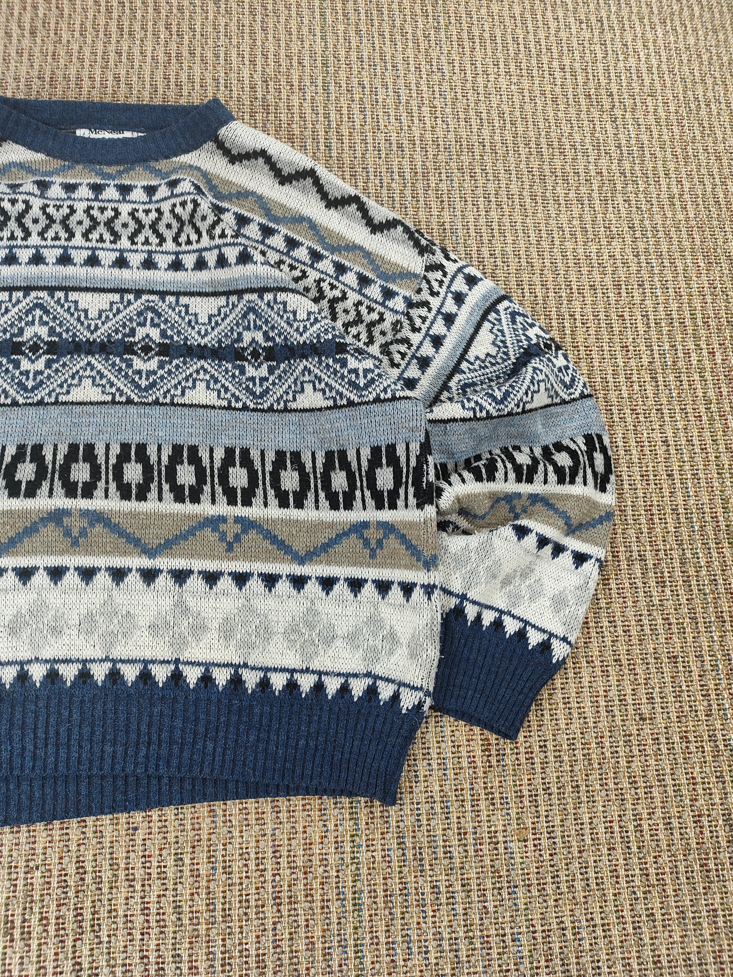 90S GRANDAD KNIT JUMPER (L)