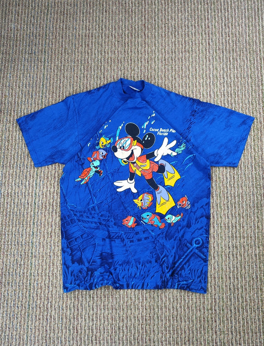 VINTAGE 90S ALL OVER PRINT DISNEY TEE (L)