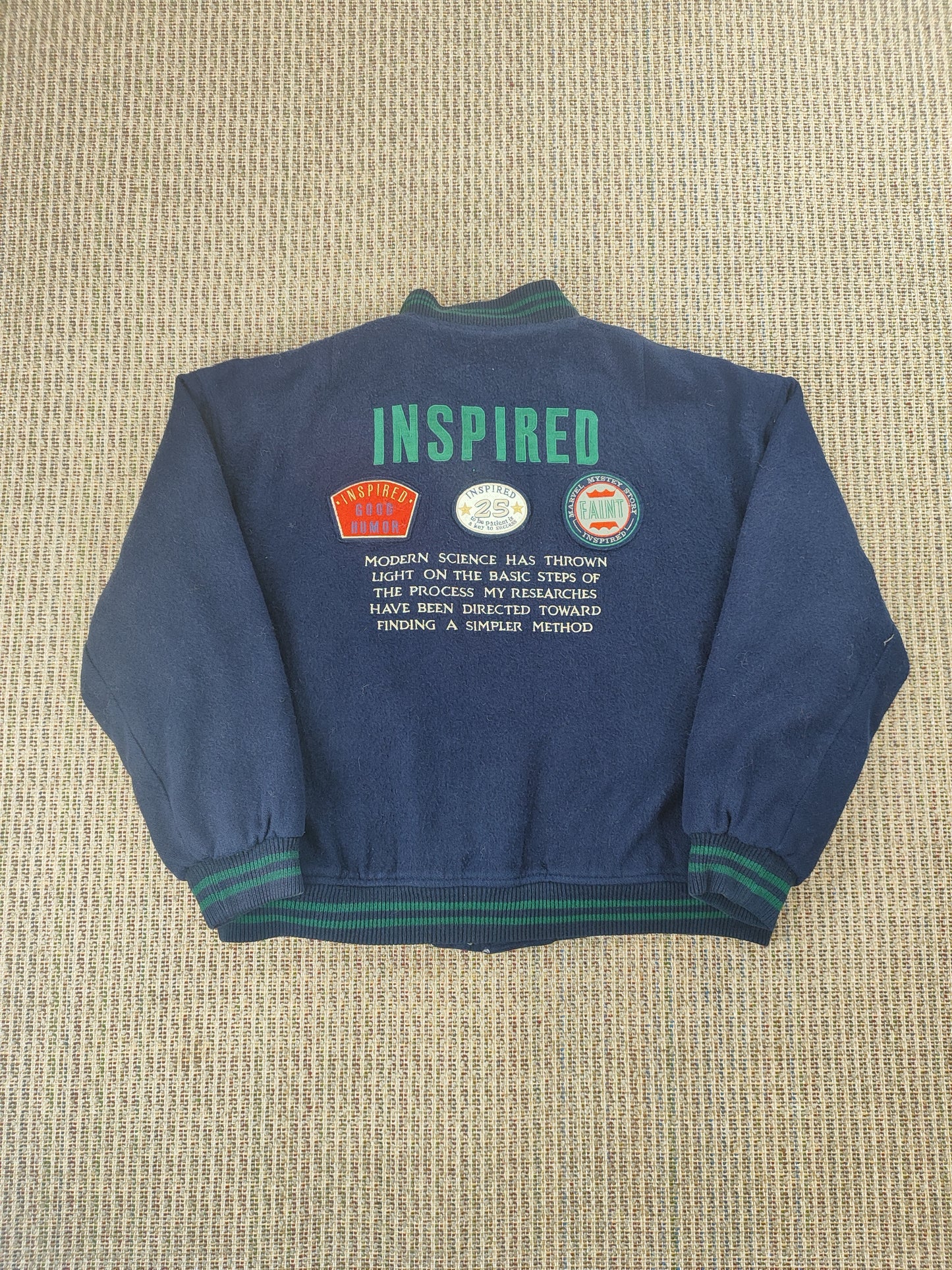 90S BADGE VARSITY JACKET (XL)