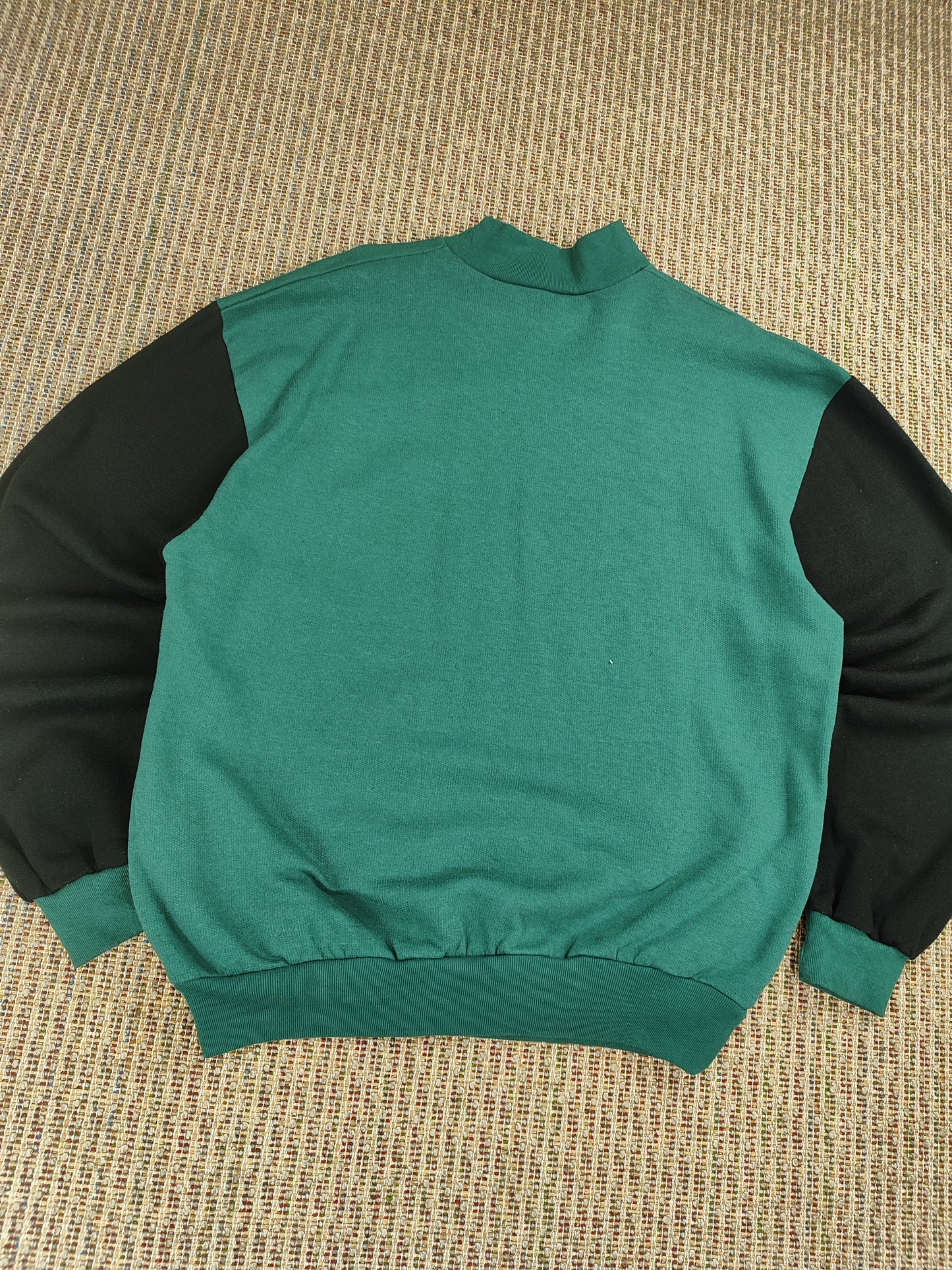 VINTAGE 80S GRAPHIC COLOUR BLOCK SWEATSHIRT (M)