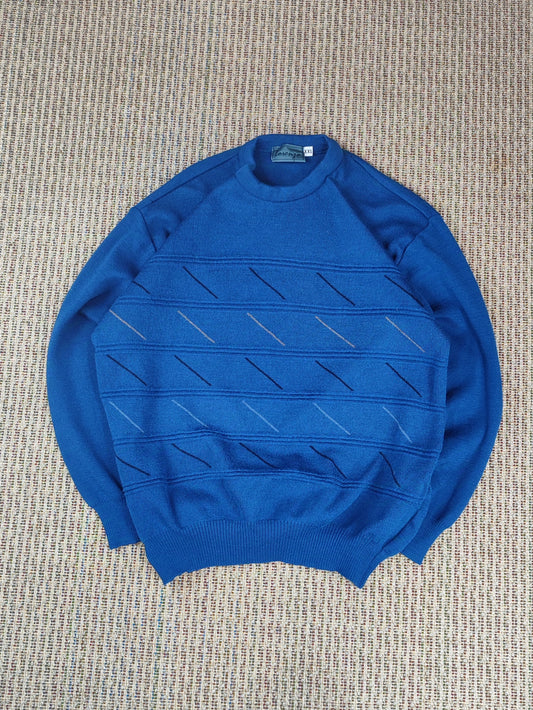 VINTAGE GRANDAD KNIT JUMPER (L)