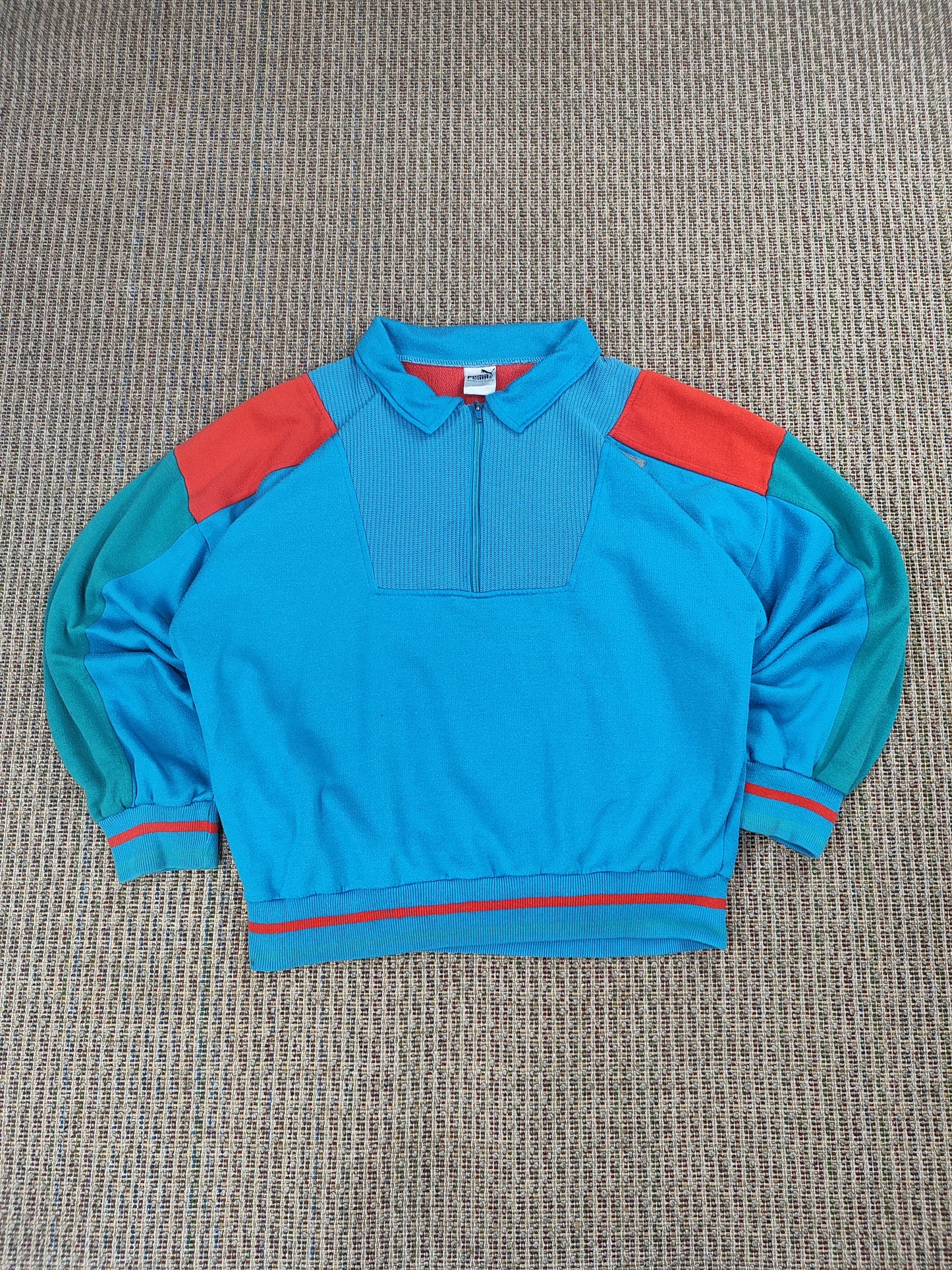 VINTAGE PUMA COLLARED SWEATSHIRT (L)