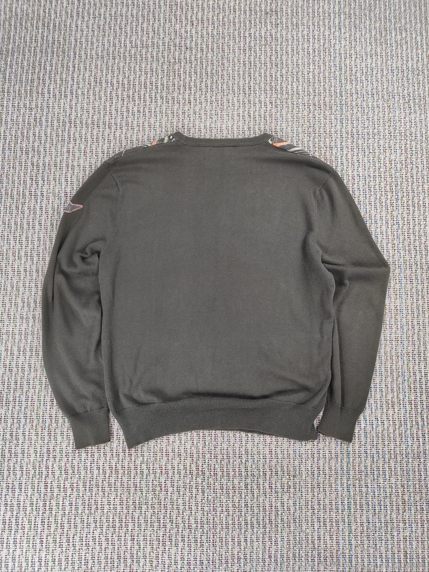 Y2K QUIKSILVER PATTERN KNIT JUMPER (M)
