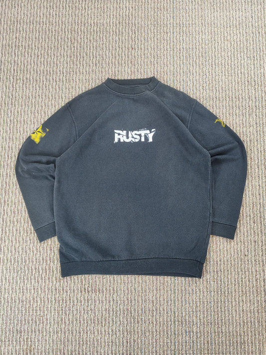 Y2K FADED BLACK RUSTY SWEATSHIRT (M)