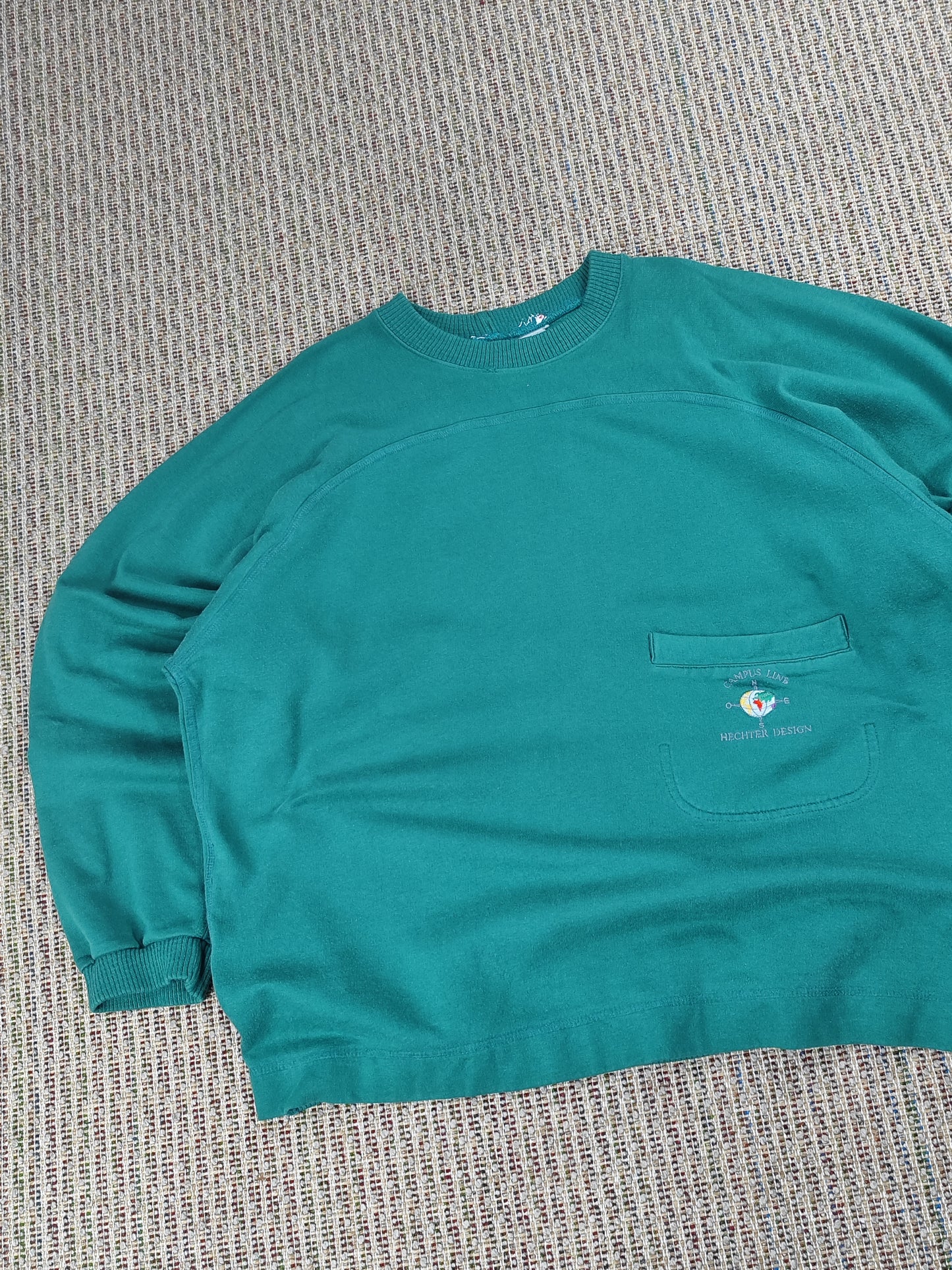 VINTAGE 80S TURQOISE SWEATSHIRT (L)