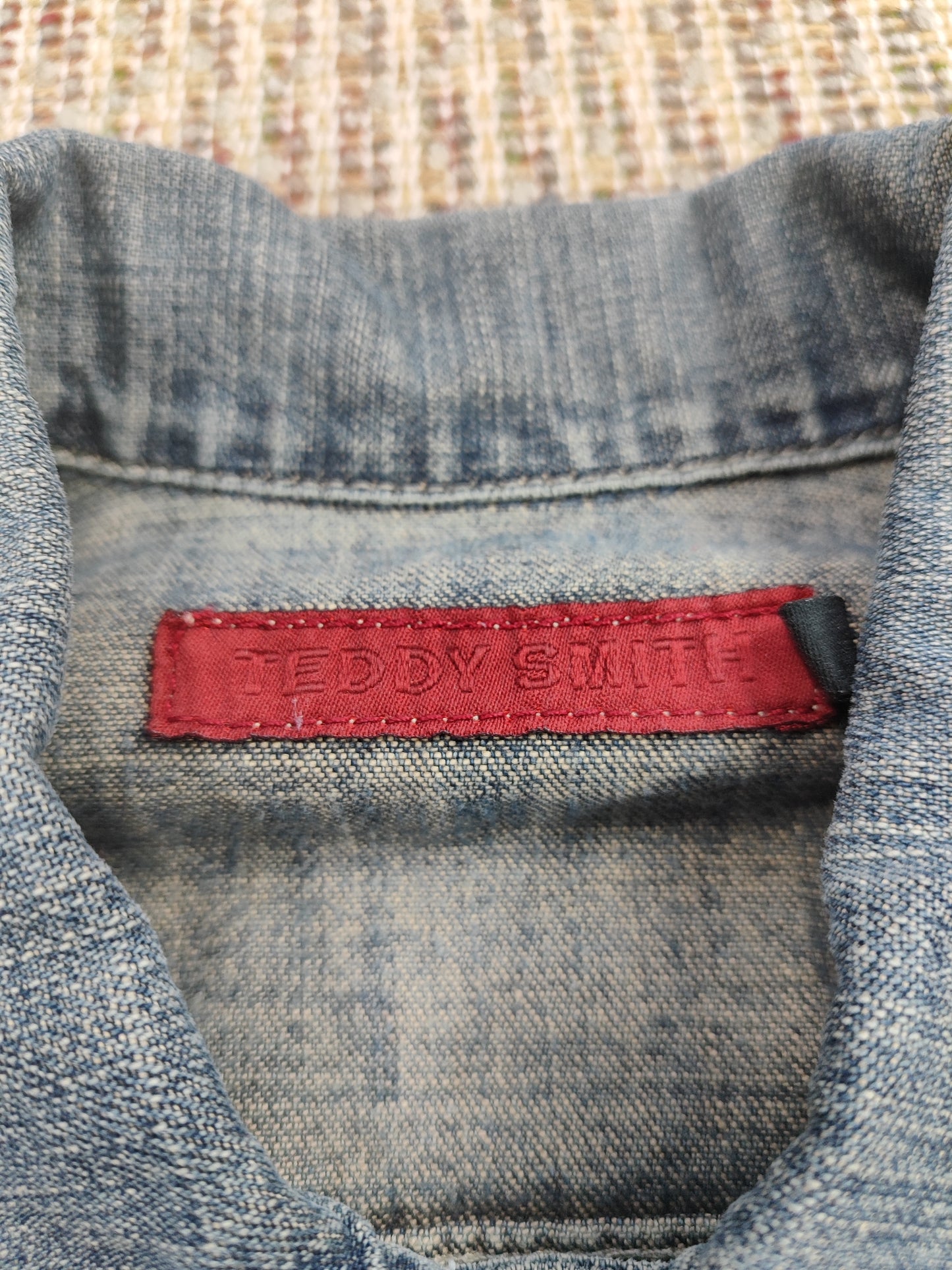 Y2K TEDDY SMITH DENIM JACKET (WOMEN'S M)