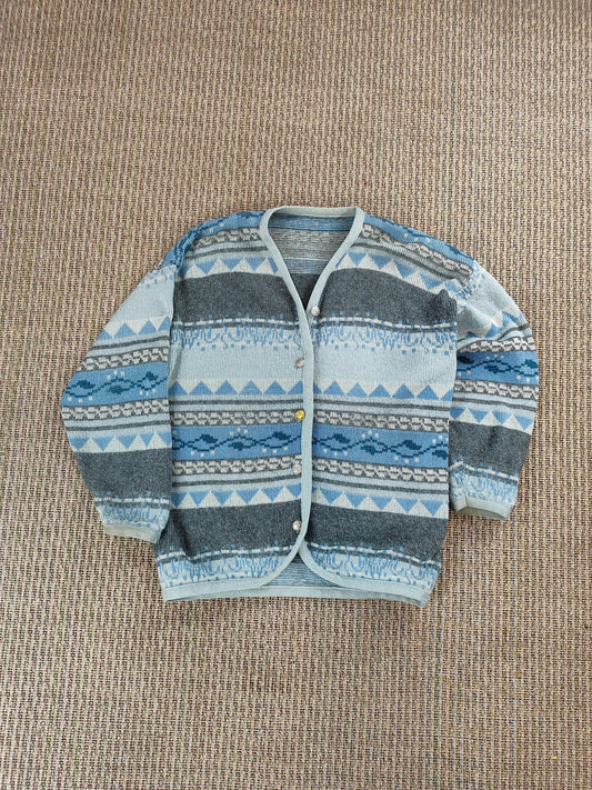 90S BUTTONED KNIT CARDIGAN (M)