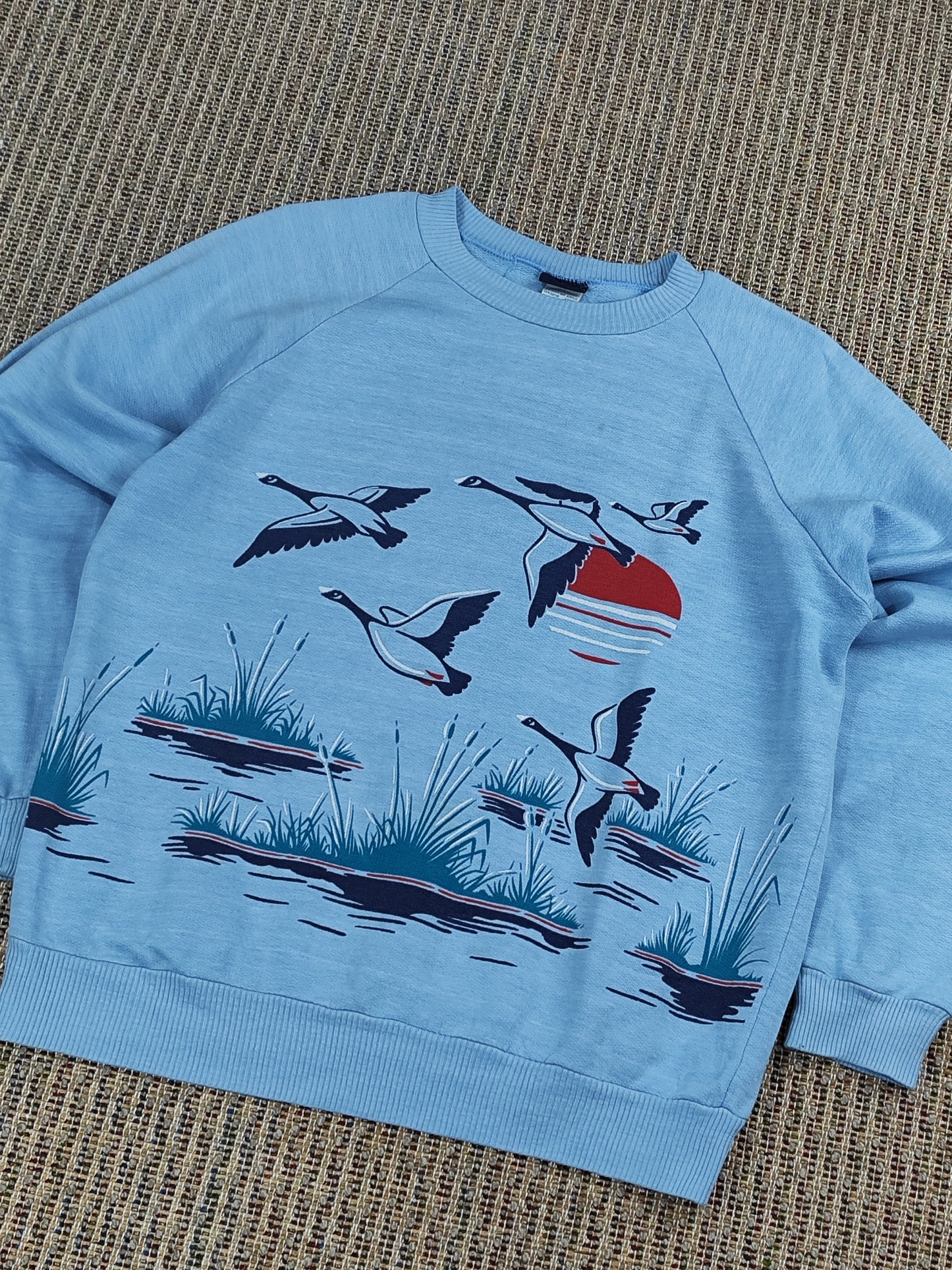 VINTAGE SWANS GRAPHIC SWEATSHIRT (WOMEN'S M)