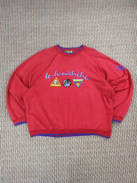 VINTAGE 'LC.WAIKIKI' EMBROIDERED SWEATSHIRT (XL)