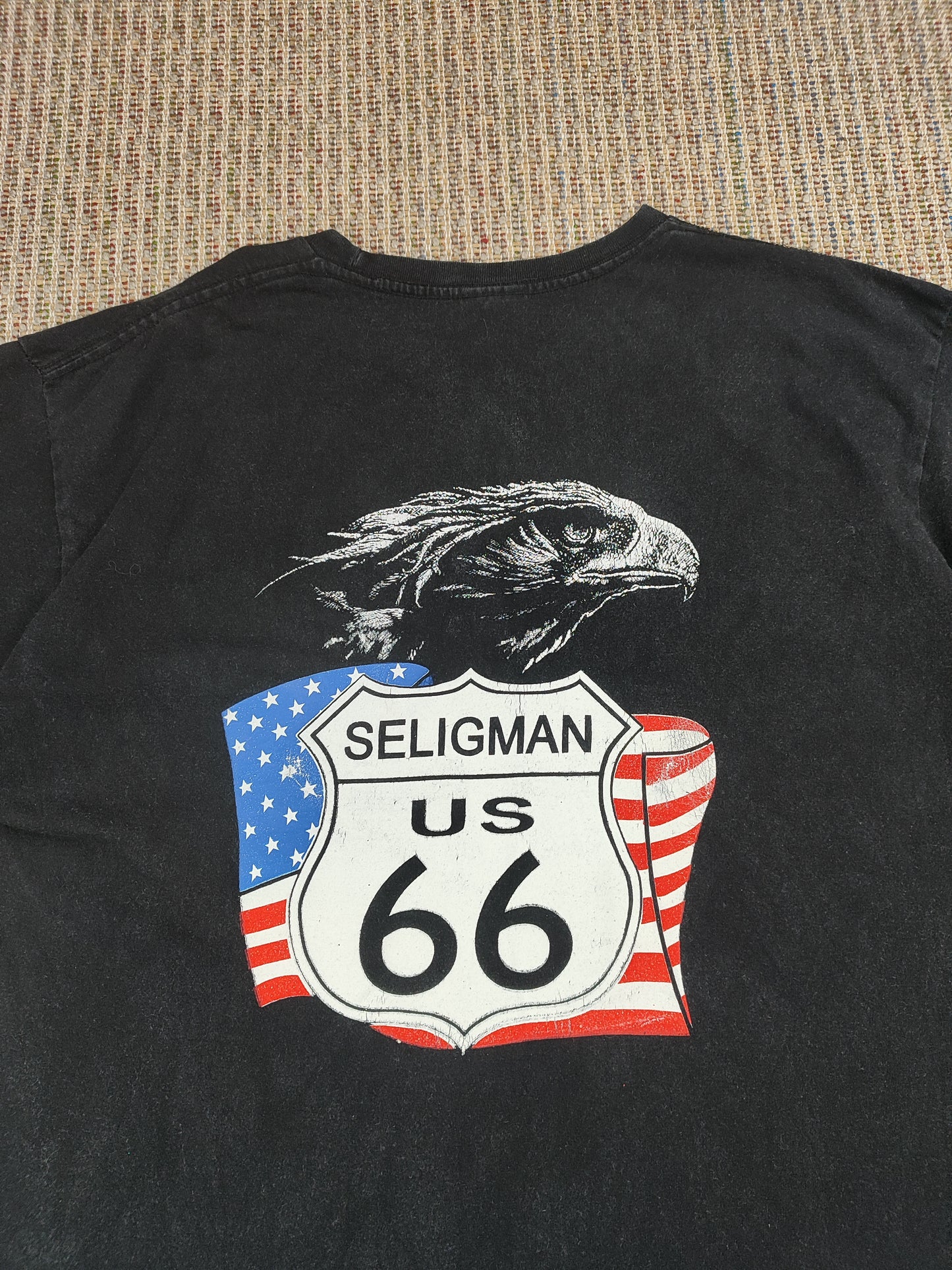 VINTAGE USA ROUTE 66 GRAPHIC T-SHIRT (L)