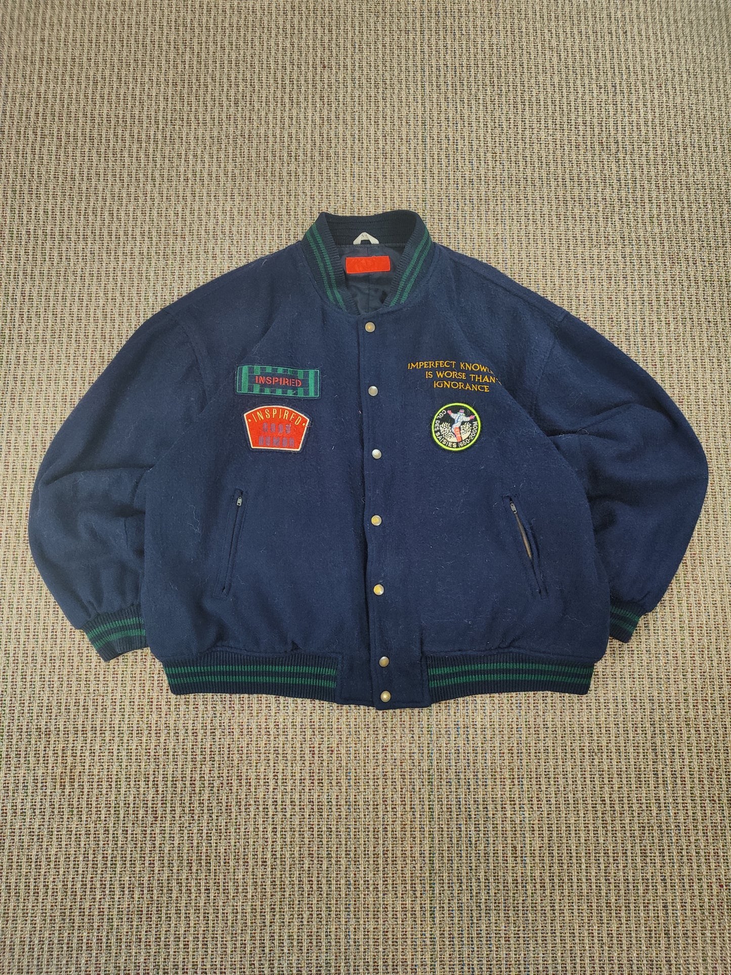 90S BADGE VARSITY JACKET (XL)