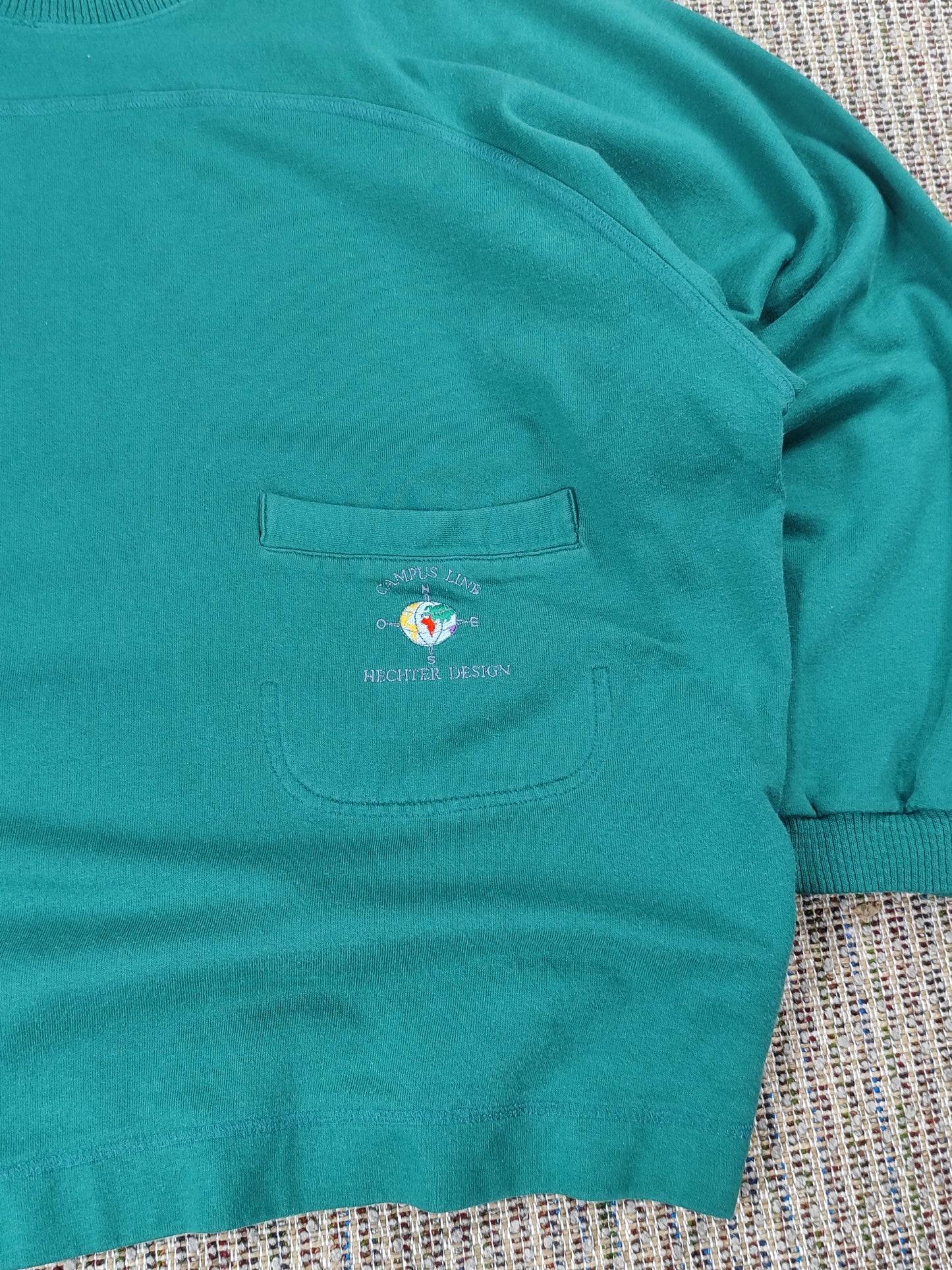 VINTAGE 80S TURQOISE SWEATSHIRT (L)